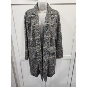 Philosophy Republic Small Houndstooth Glen Plaid Longline Blazer Jacket